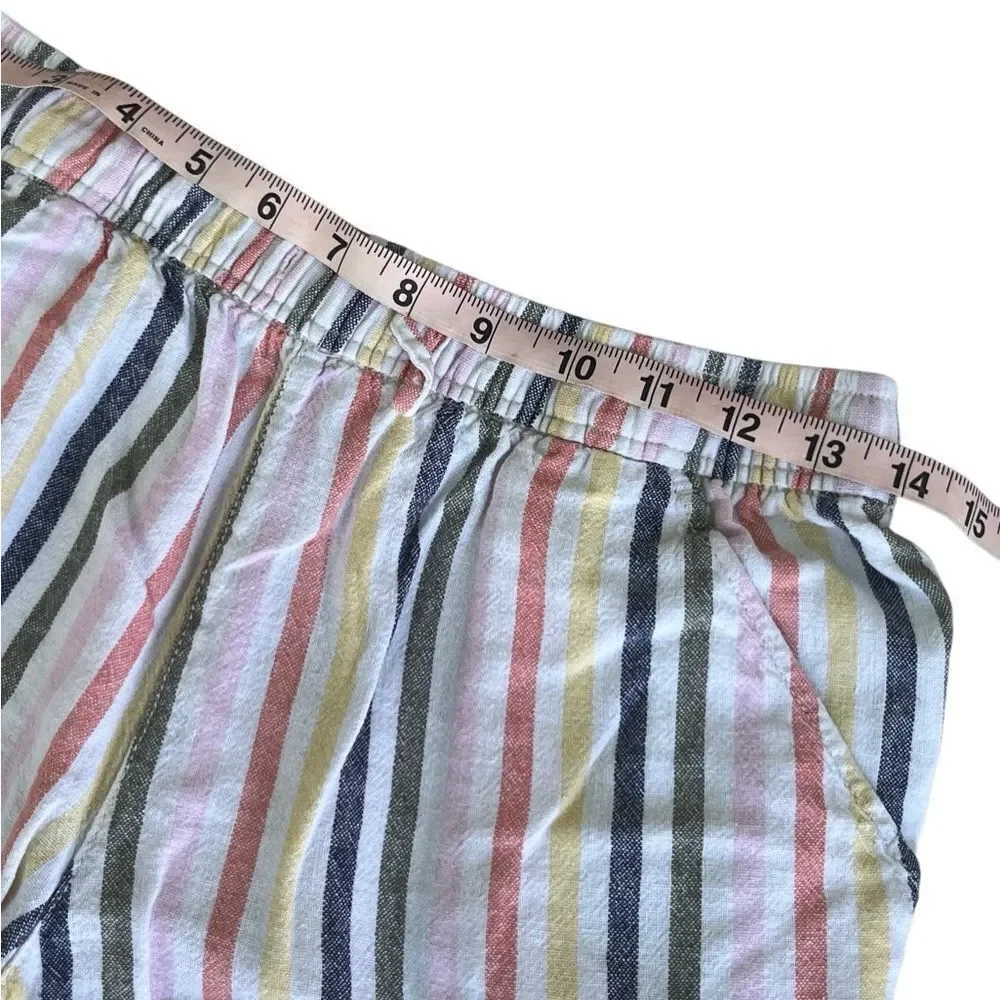 Old Navy Linen-Blend Striped Shorts – Girls Size XXL (18)